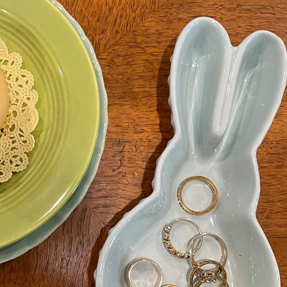 Light Blue Ceramic Bunny Dish - Picture 13 of 15